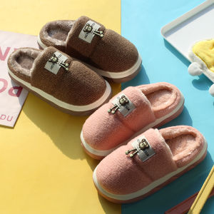Dép Đi Trong Nhà Bằng Vải Cotton Cho Cặp Đôi Mùa Đông Ấm Áp Thoải Mái Đế Dày Chống Trượt Cho Nam Và Nữ