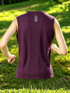 LIEYAN | Summer Thin Breathable Deep Purple Yoga Training T-Shirt