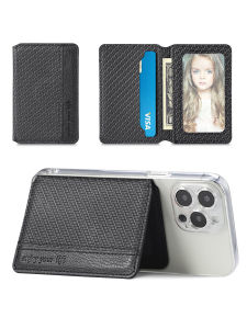 Universal Phone Case Sticky Card Holder Two-In-One Multi-Purpose Stand Magnetic Absorption Car Mount Business Flip Cover Style Shell