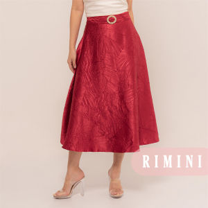 RIMINI - Bawahan Wanita Rok A Line Belt Textured Size XS-XL - Contessa Skirt CC30424