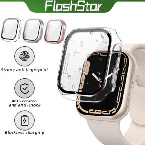 ฉันดูเคสแข็งคลุมกรอบนาฬิกาพร้อมปกป้องหน้าจอสำหรับกระจกเทมเปอร์ Apple นาฬิกาอัลตร้าซีรีส์7/SE/6/5/4