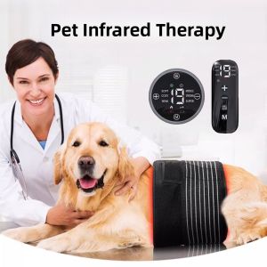 Wireless Pet Dog Red Light Therapy Pad Hot Compress Massager Joint Neck Old Dog Bone Infrared Lamp Belt Health Care Equipment