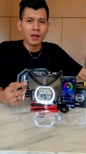 Lampu Depan BeAT fi Custom Biled ASLI Projector CR7 Devil RGB + Relay