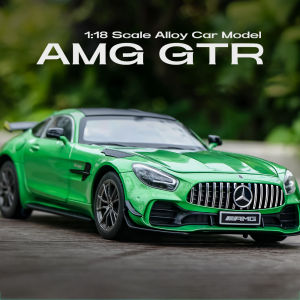 【RUM】1:18 Scale Benz AMG GTR Alloy Car Model Light & Sound Effect Diecast Car Toys for Boys Birthday Gift Kids Toys Car Collection