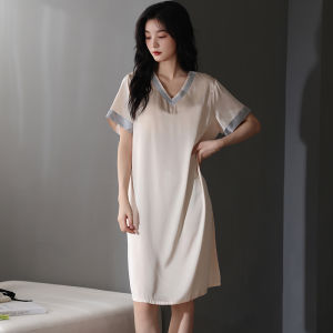 Miiow | Cat Woman Summer Ice Silk Vest Sleeveless Thin Nightgown Womens Style 2025 New Arrival Breathable Cool Feeling Short Sleeve