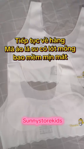 Set 5 3 Áo lót lá su lạnh cho bé gái mềm mịn mát có loại có lót mỏng và 1 lớp tùy chọn size 30-50KG