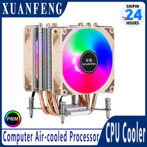 XUANFENG Cooler x99 x79 Cpu Fan Air-cooled 2/4/6 Heat Pipe Radiator 4pin/PWM mute Compatible LGA2011 2066 115x 1200 1700 18xx i5