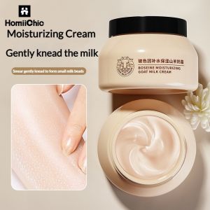 HOMIICHIC Moisturising Cream มอยส์เจอร์ไรเซอร์ครีมนมแพะ ใช้บำรุงผิวหน้า ให้คว ให้ความชุ่มชื้น เรียบเนียน ไวท์เทนนิ่ง 1กระปุก100กรัม