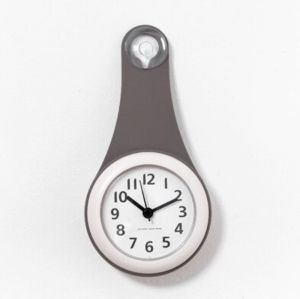 Bathroom waterproof small wall clock kitchen clocks bathroom mini punch-free clock decoration living room home living