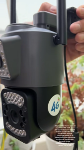 V380 PRO Kamera Keamanan Outdoor Dual Lensa 4K IP66 Waterproof dengan Alarm & Chat Dua Arah