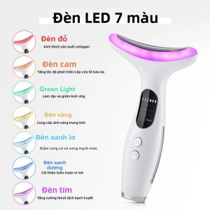 HailiCare | Máy Làm Đẹp Cổ EMS Vi Dòng Điện Với Liệu Pháp Ánh Sáng LED 7/3 Màu Máy Massage Mặt Và Cổ Giúp Nâng Cơ Và Làm Săn Chắc Da