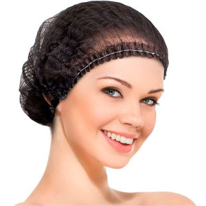 100PCS Disposable Bouffant Caps 21inch Hair Nets Head Cover Elastic Dust Hair Cap for Servic Sleeping Bath Shower Beauty Hotel