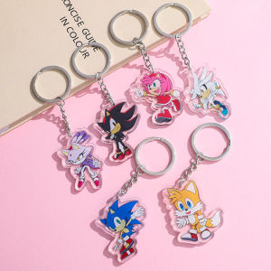 Sonic the Hedgehog Acrylic Keychain Cartoon Key Ring Pendant