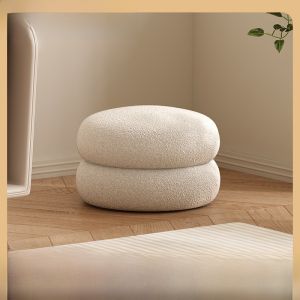 Home Use Creative Low Bench Living Room Sofa Footrest Stool Cream Style Small Seat Cushion Foldable Practical Simple Design