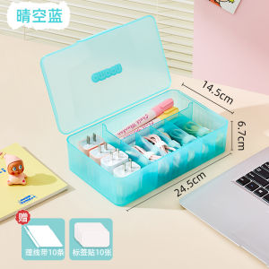 Cable Organizer Box Partition Power Charging Cable Charger Organizer Desktop Tidy up Tool Plastic Material Cable Storage Box