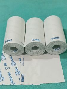 ( 10 ROLL )KERTAS THERMAL LOGO BANK BRI 57X30 58X30 PAKET (  10 ROLL ) COCOK UNTUK MESIN PRINTER EDC