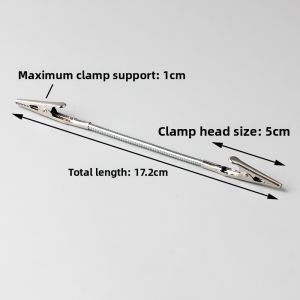 Silver Adjustable Double-Headed Bread Shop Price Tag Holder Metal Clamp Creative Note Photo Clip Restaurant Menu Display Stand