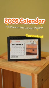 【Mach Photo】Customised 2026 2027 Calendar 4R Flip Monthly Calendar 12 Photos Different Themes Personalised Gift Home Decoration Office Workspace Tabletop Display
