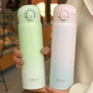 Cốc Đựng Nước Bằng Thép Không Gỉ Dung Tích Lớn Cho Trẻ Em Cốc Đựng Nước Di Động Cốc Đựng Nước Học Sinh Nam Thép Không Gỉ