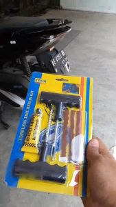 Set Alat Tambal Ban Tubeless: Penambal Ban Darurat Alat Tambal Ban Emergency Einstein-Store
