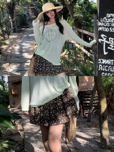 A-Line Mid-Skirt for Summer Floral Cake Skirt