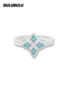 BULUBULU | Four Leaf Clover Turquoise Ring