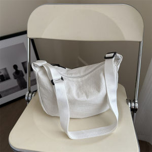 Túi Đeo Chéo Vải Bạt Dung Tích Lớn Phong Cách Nhật Bản Đơn Giản Cho Nữ Túi Đeo Vai Thường Ngày Mùa Hè 2024 Túi Đeo Chéo Hình Bánh Bao