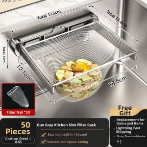 TIANDIYU | Foldable Disposable Kitchen Sink Food Waste Strainer Drain Rack