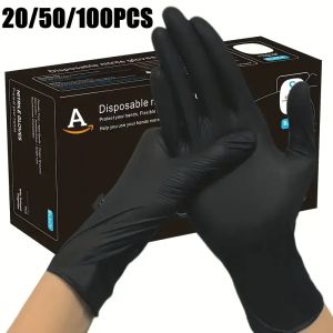 Black Nitrile Disposable Gloves Durable & Waterproof Disposable Protective Gloves for Kitchen Household Cleaning Food Pre Salon