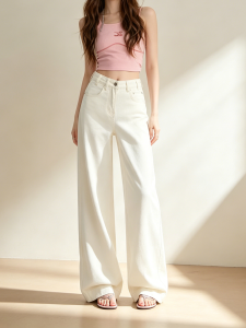 MANMI | Quần Jeans Ôm Dáng Rộng Cao Cổ