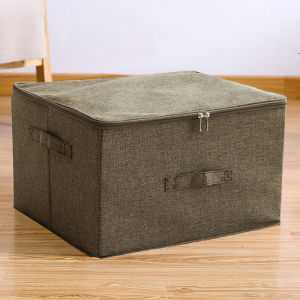 Cotton and Linen Zipper Storage Box