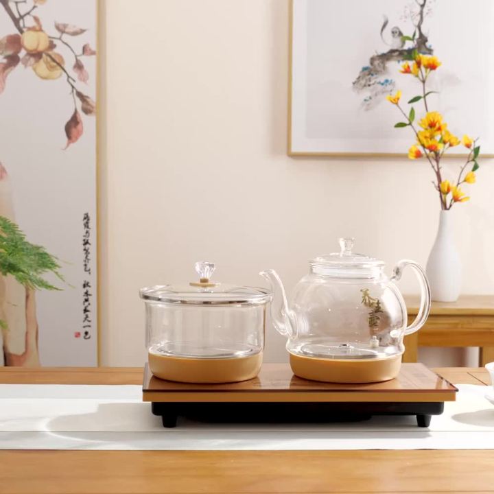 Inligent Automatic Water Feeding Electric Kettle Tea Table Tea Making