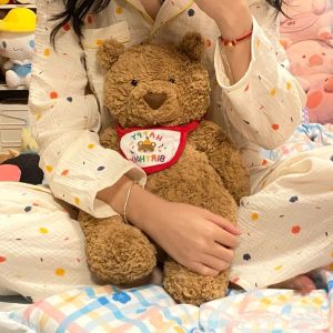 Adorable Birthday Bear Bib Original Cotton Triangle Scarf Barcelona Bear Cotton Toy for Boys And Girls Bunny Handmade