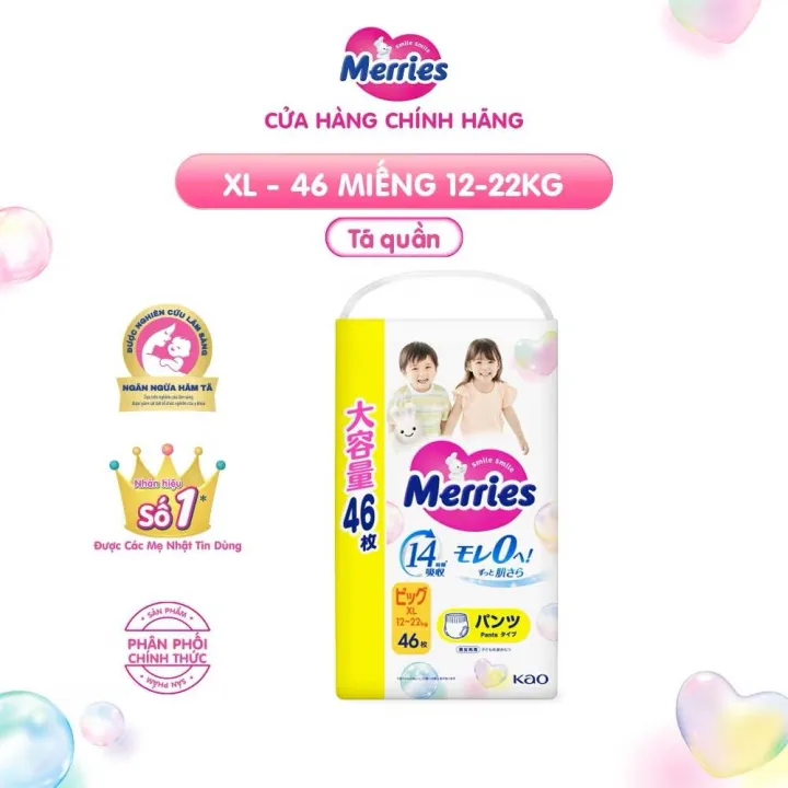 Tã/bỉm quần Merries Jumbo Đủ Size L54/XL46/XXL30