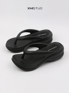 XMISTUO | Heel Increase Thick Sole Flip Flops Summer Outdoor Slip Resistant Simple Fashion Beach Sandals