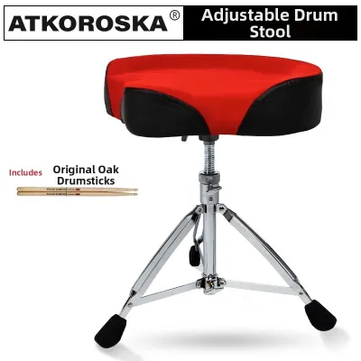 ATKOROSKA | Screw Type Adjustable Saddle Drum Stool 28 mm Diameter Suitable for Adults and Children