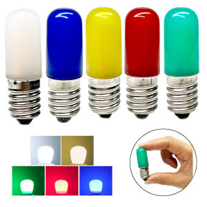 Mini T15 E14 E12 AC 220V LED COB Filament Light Bulbs 2W Red Green Blue Yellow Cold Warm White PC Cover For Refrigerator Freezer Decor