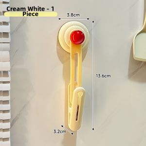 QIOEROUL | Kitchen Suction Cup Hooks Organizer Rotatable