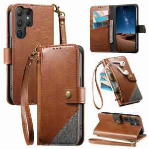 Man Business Style Leather Flip Card Holder Stand Case For Samsung Galaxy S27 S26 S25 S24 S23 S22 S21 Plus Note 20 Ultra Covers