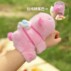 Creative Gift Plush Toy Capybara Ring Dolls Boys Girls Bracelets Soft Stuffed Toys for All Ages Festive Creative Design
