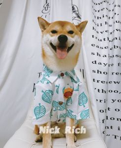Nick Shiba Inu Corgi Schnauzer Moving Son Lick Same Style Shirt Pet Dog Summer Clothes and Coat