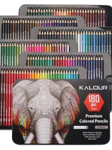 Kalour180 Color Pencil Painting Kit Metal Color Lead Art Supplies 180 Color Lead Set