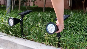 HOMEKING |  Solar Lamp Outdoor Garden Lamp Ground Plug 7/18 LED Solar Spot Lights Outdoor Lawn Lamp 1200mAh Lawn Landscape Spot Light