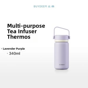 BUYDEEM | Womens Large Capacity Portable Stainless Steel Tea Infuser Thermos with Separate Tea Filter