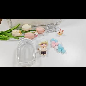 Doll Keychain Bag Pvc Transparant Import 8mini Pouch/Travel Pouch/Pouch Tansparant / Charger Pouch (Tanpa Boneka)