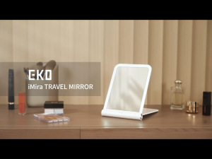 EKO iMira Smart Sensor Mirror 7.9 inches 20cm Foldable Portable LED Makeup Mirror with 3 Light Tones Rechargeable Touch Screen for Travel