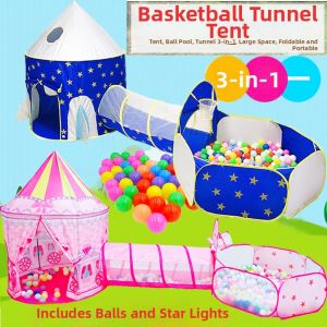 LIUJIAOGONGZHU | Starry Rocket Princess Castle Mongolian Yurt Indoor Playhouse