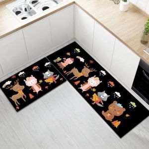 H952 (2 IN 1) Keset Kaki Karakter Panjang 120x40cm & Pendek 40x60cm / Keset Dapur / Keset Motif Kartun