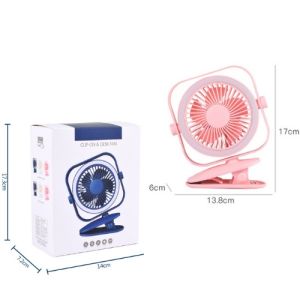 Quạt kẹp bàn tích điện chỉnh tốc độ gió Có Kèm Sạc USB Xoay 360 Độ Nhỏ Gọn cực bền