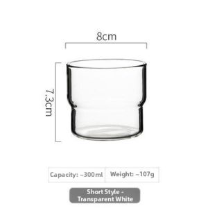 Stackable High Borosilicate Glass Beverage Cup